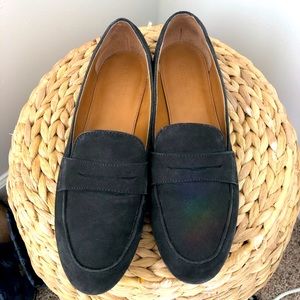 J. Crew Leather Suede Loafers Light Blue/Gray 8.5